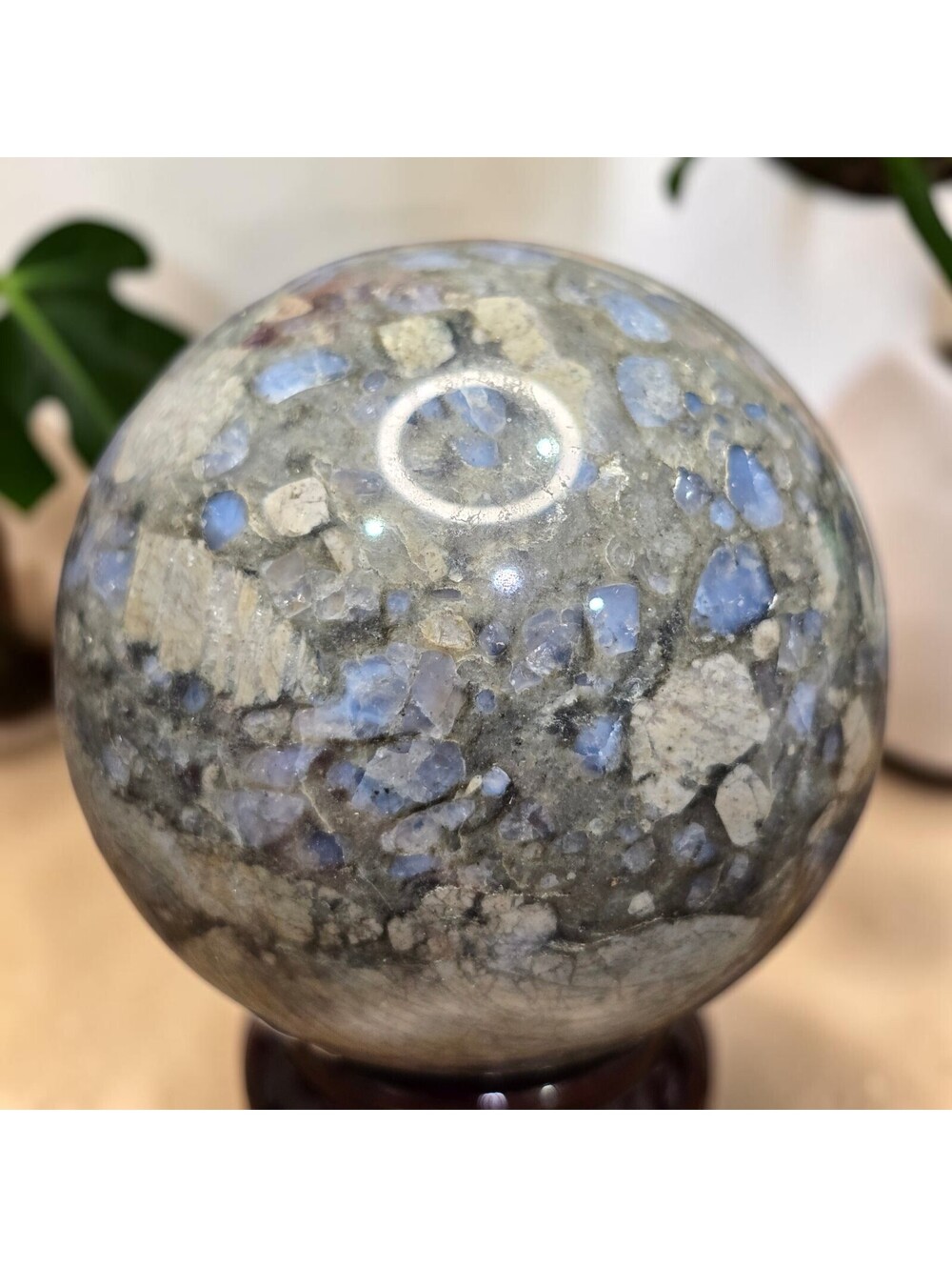 A094. RARE - Que Sera (Llianite) Natural Crystal 64mm Sphere Orb